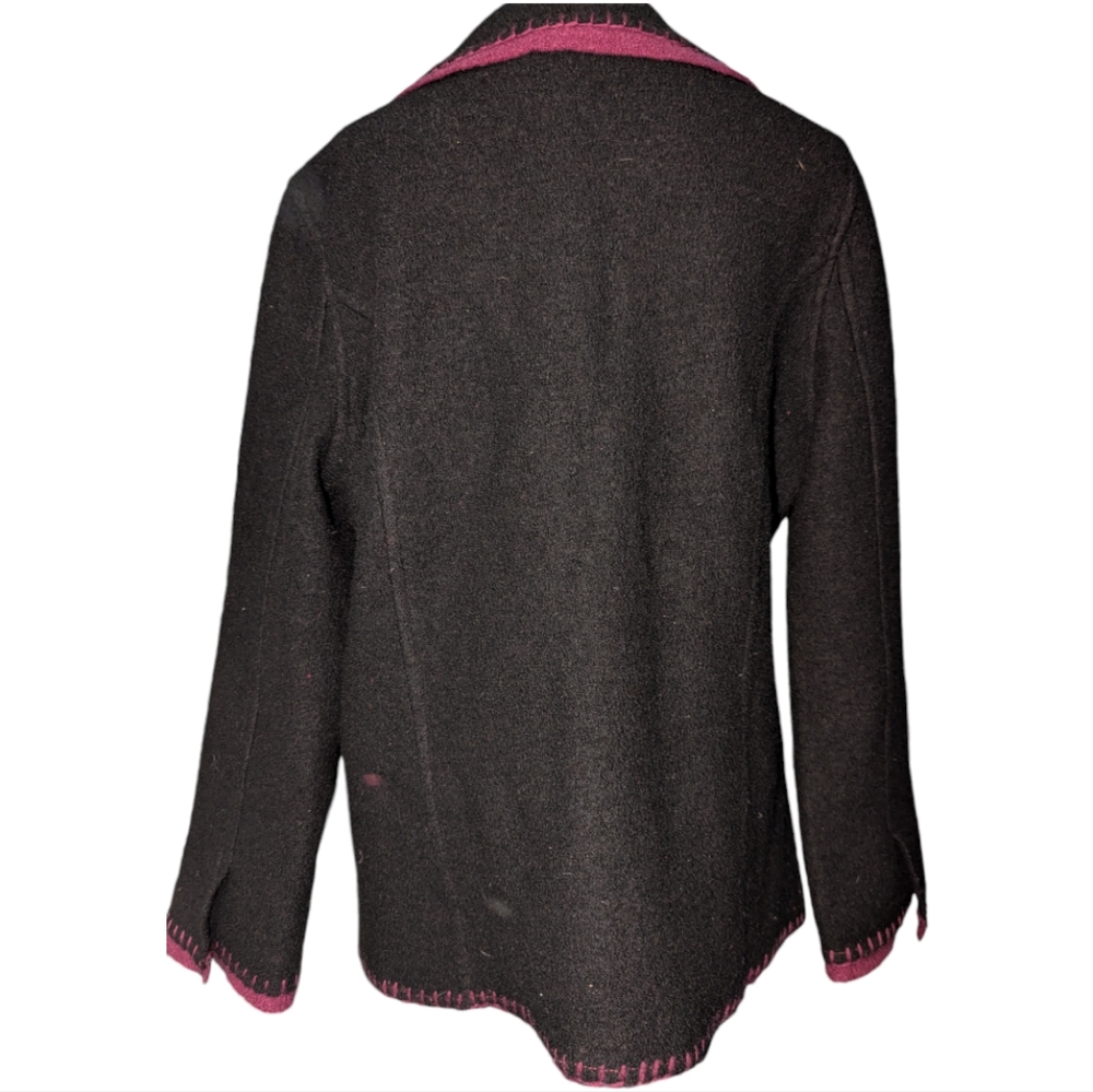 Nomadic Traders Boiled Wool Jacket With Floral Ap… - image 3